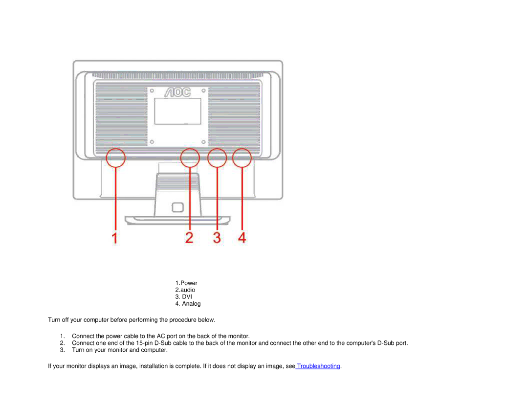 AOC 916VWA user manual 