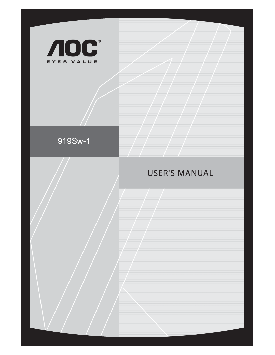 AOC 919Sw-1 manual 