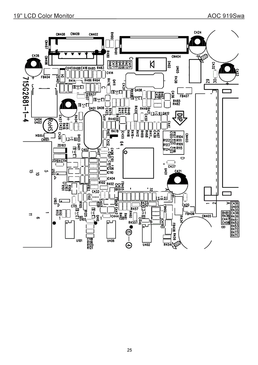 AOC 919SWA manual LCD Color Monitor AOC 919Swa 