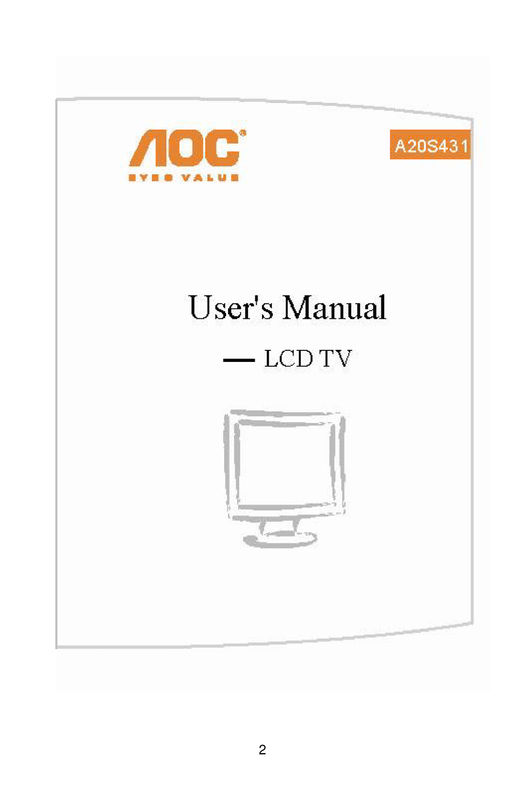 AOC A20S431 manual 