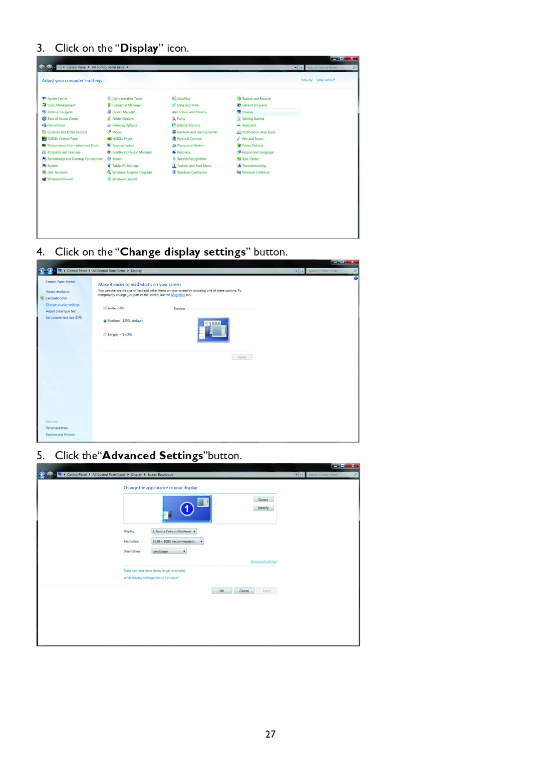 AOC A2258P user manual 