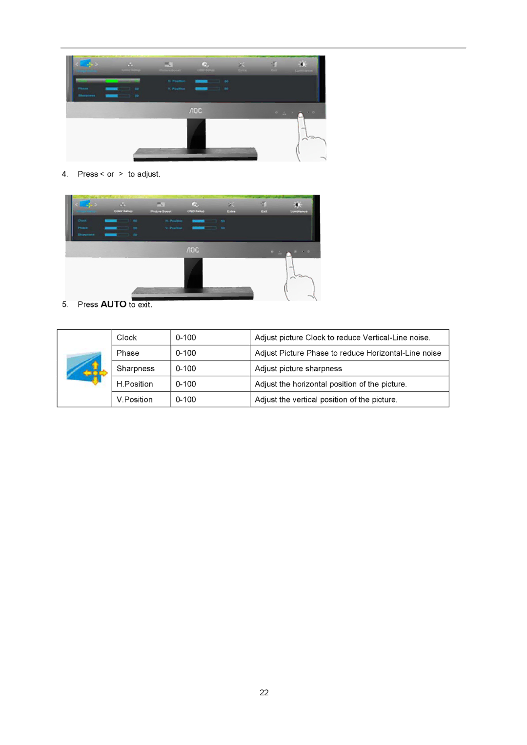 AOC D2357PH user manual 