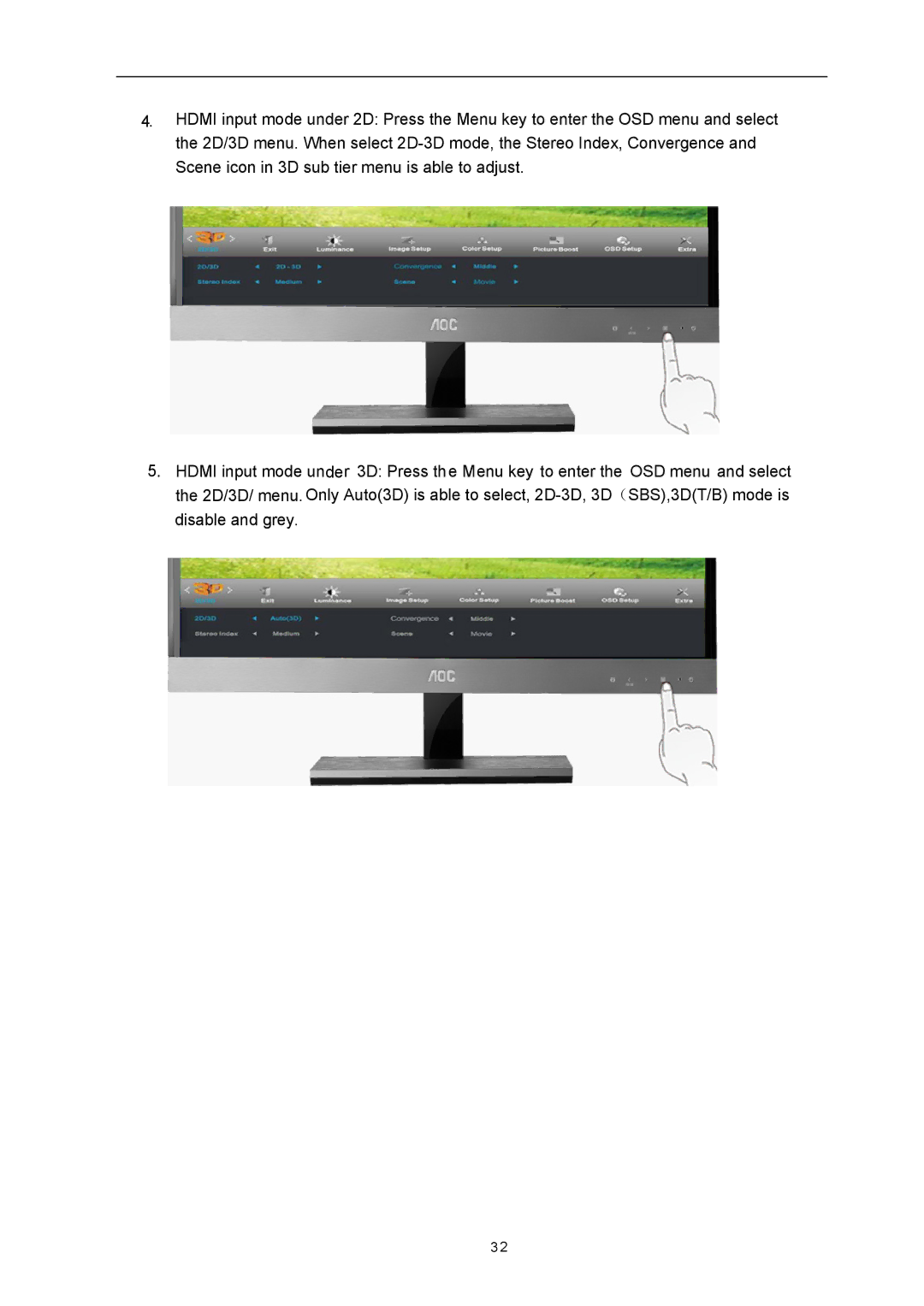 AOC D2357PH user manual 