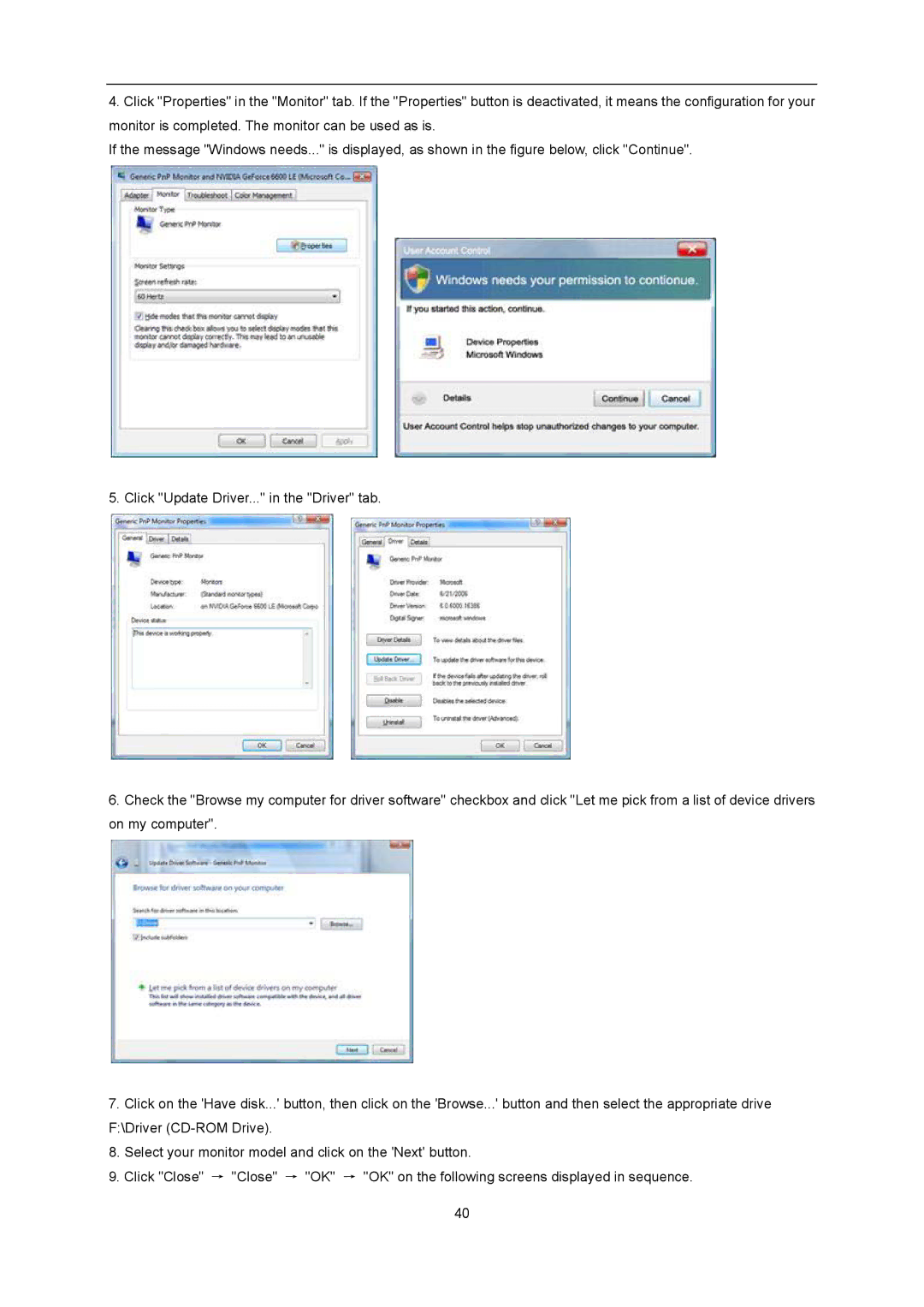 AOC D2357PH user manual 