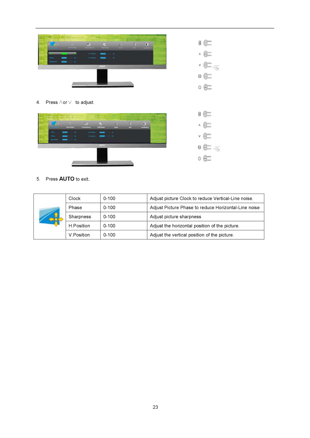 AOC D2267PWH, D2367P user manual 