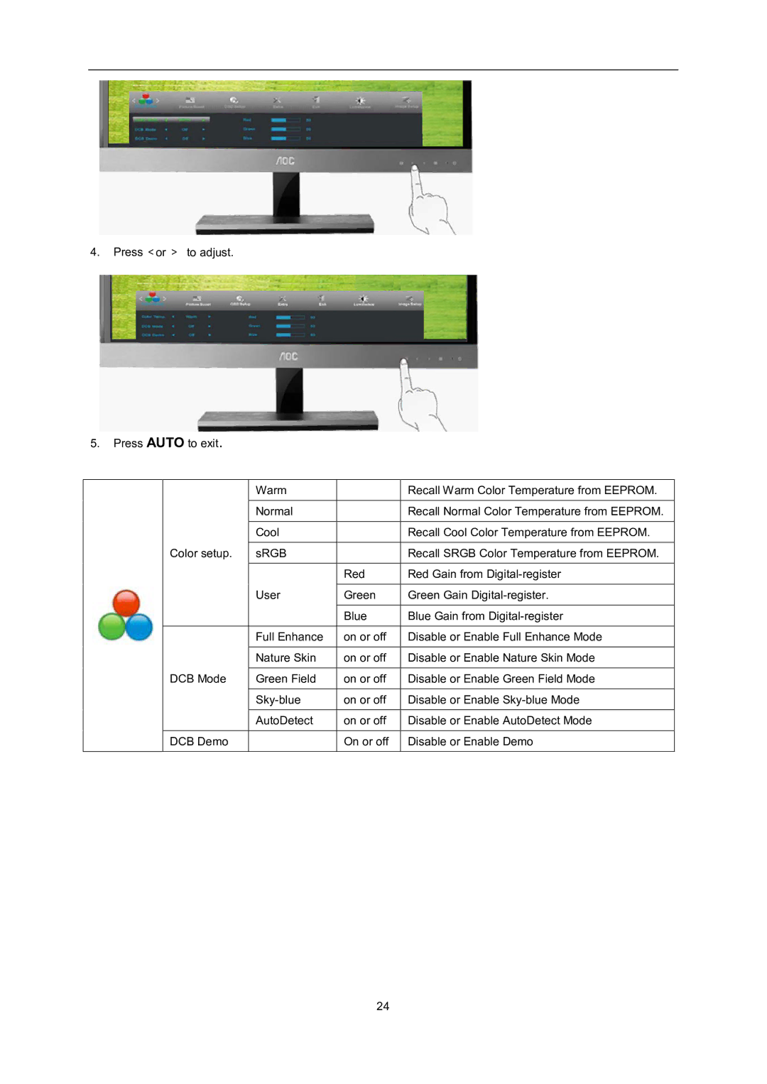 AOC D2757PH user manual 