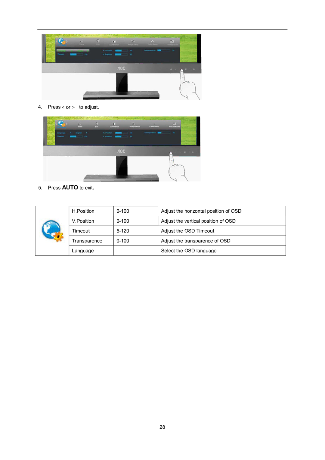 AOC D2757PH user manual 