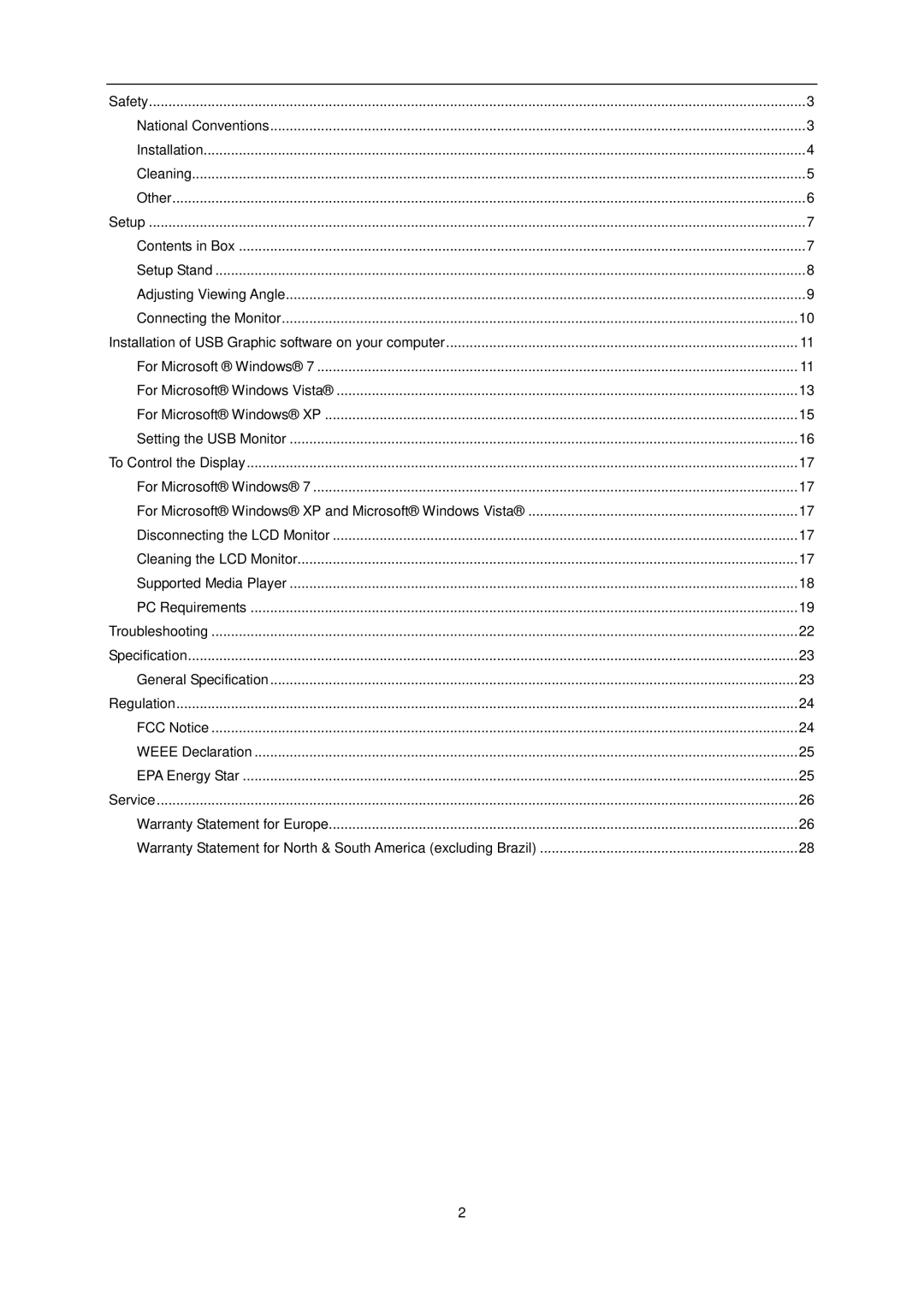 AOC E1649FWU user manual 