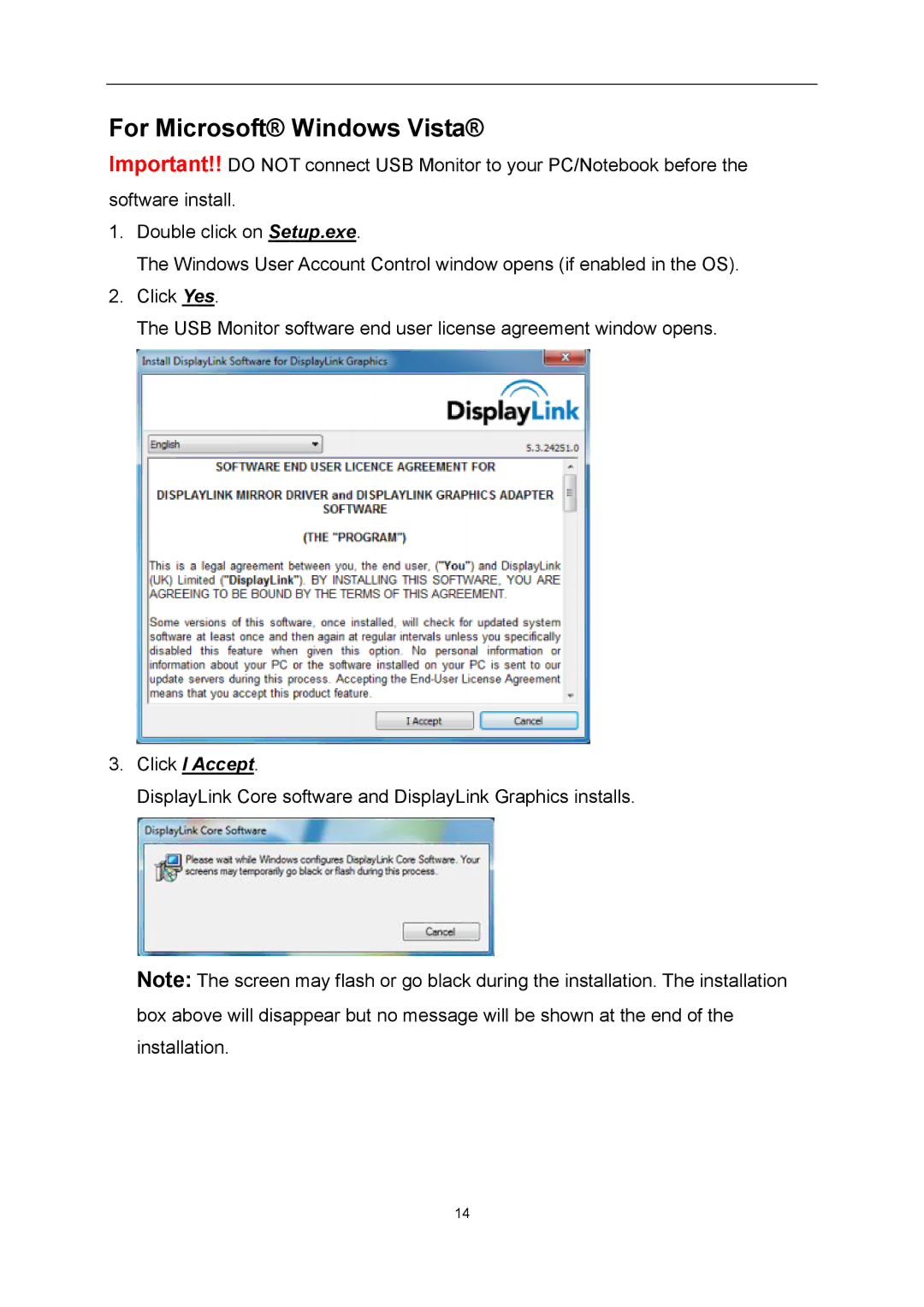 AOC E1659FWU user manual For Microsoft Windows Vista 