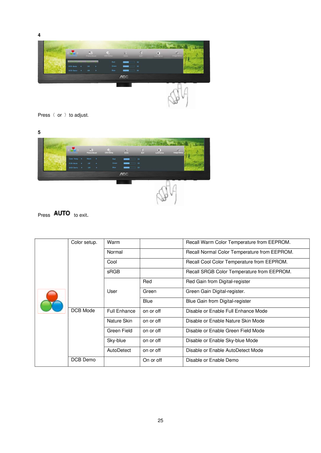 AOC E1660Sw manual 