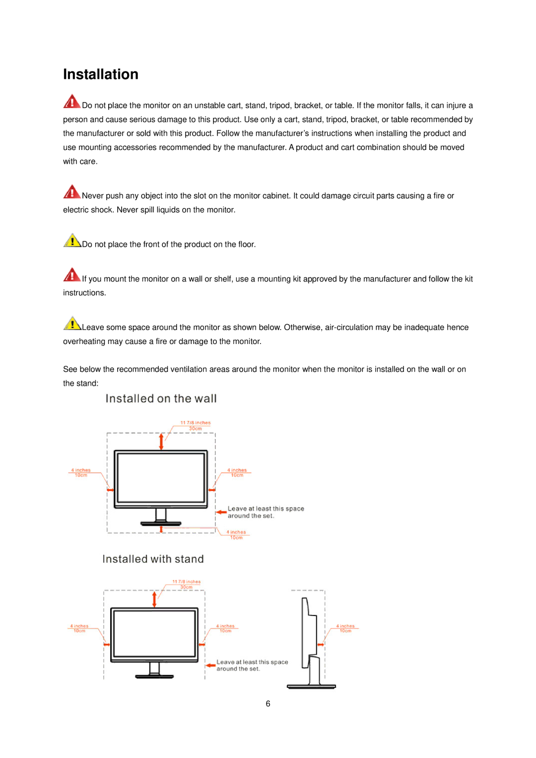 AOC E1660Sw manual Installation 