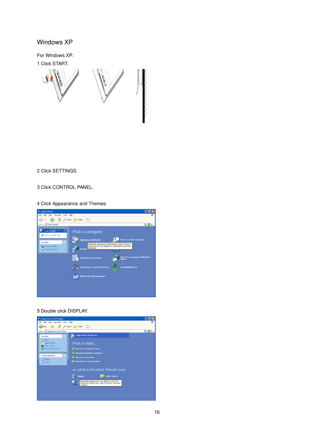 AOC e2236Fwh manual For Windows XP 