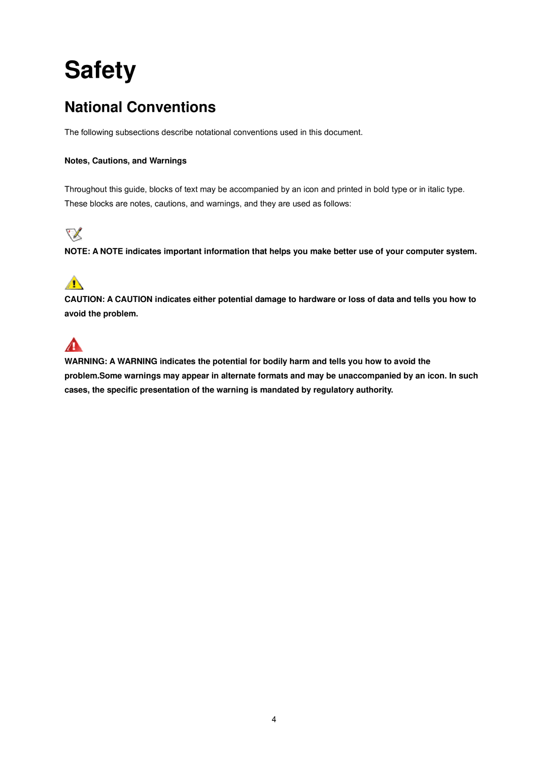 AOC e2236Fwh manual Safety, National Conventions 