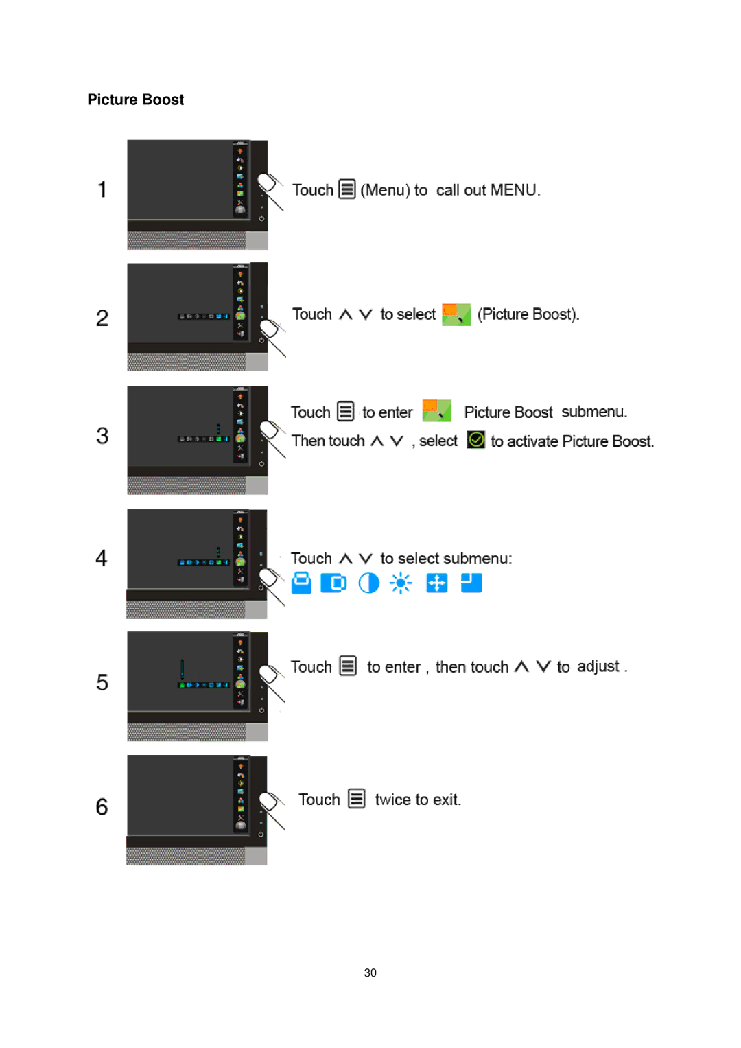 AOC E2239FWT manual Picture Boost 