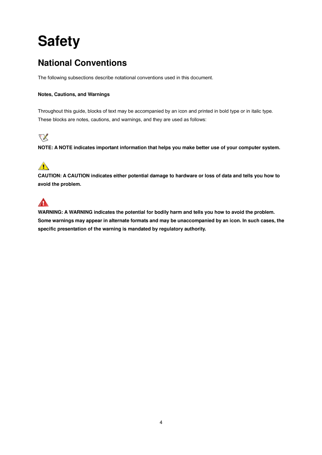 AOC E2241VWA manual Safety, National Conventions 