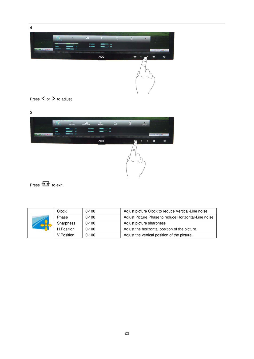 AOC E2251FWU user manual 