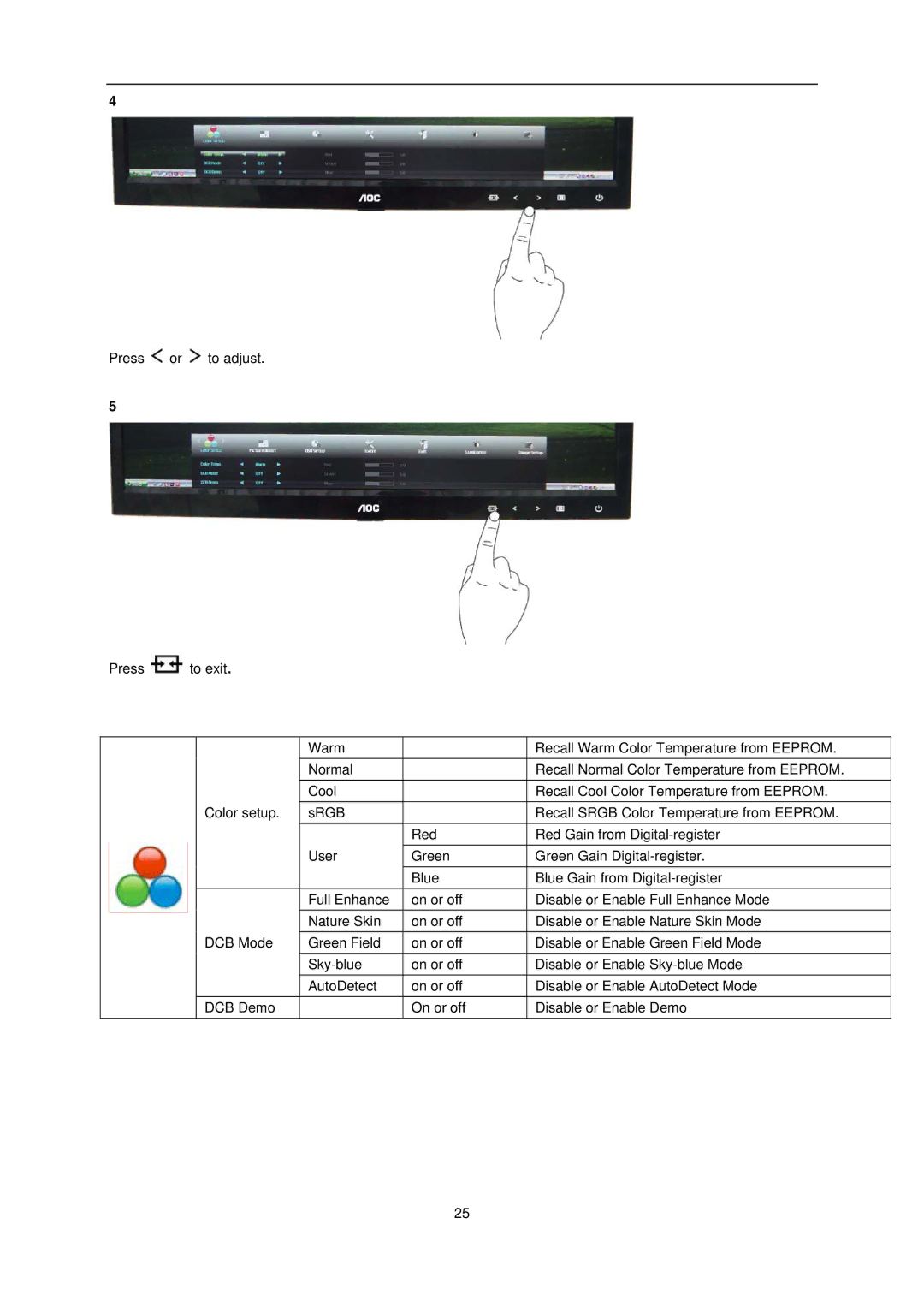 AOC E2251FWU user manual 