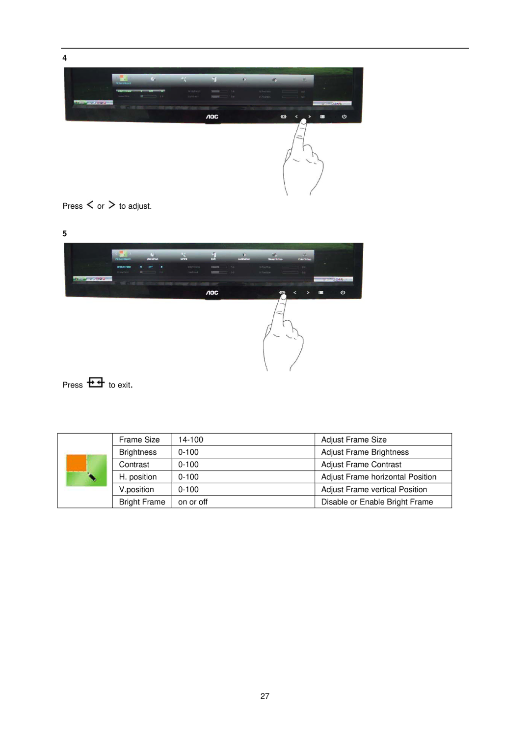 AOC E2251FWU user manual 