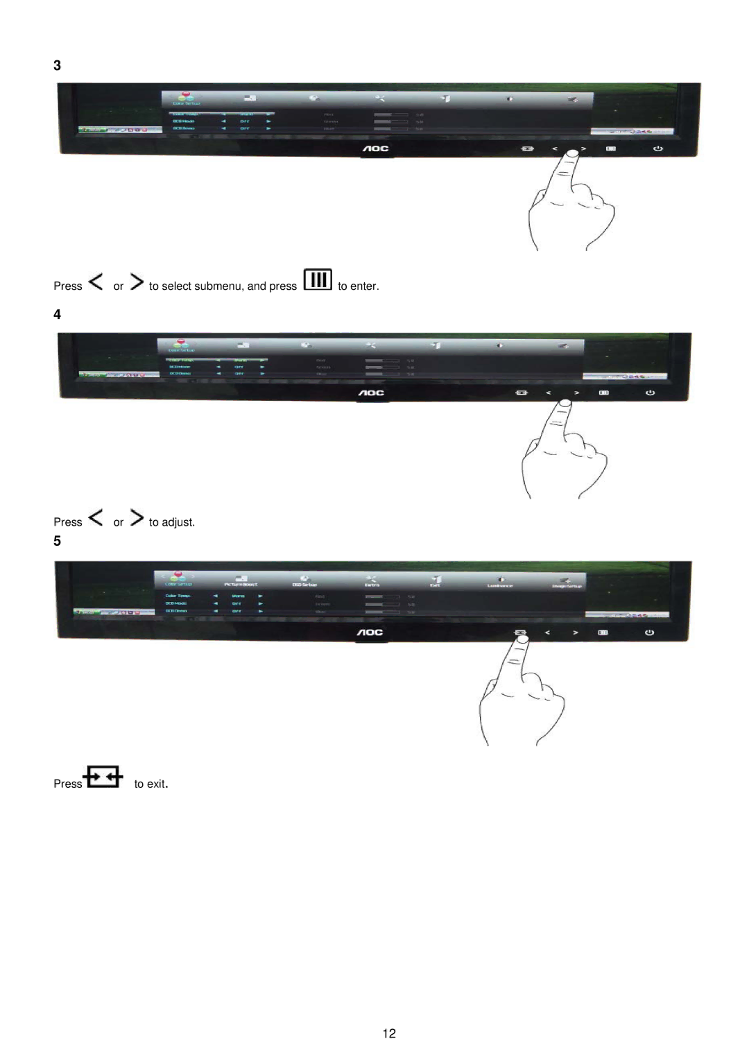 AOC E2251SWDN manual 