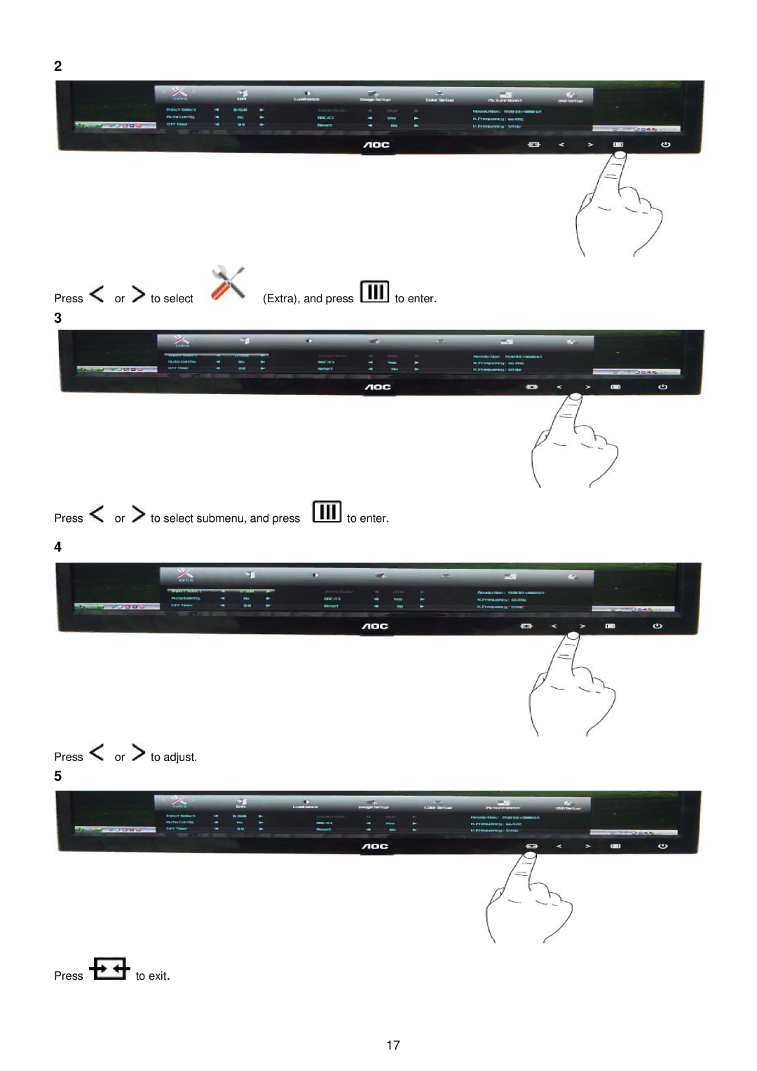 AOC E2251SWDN manual 