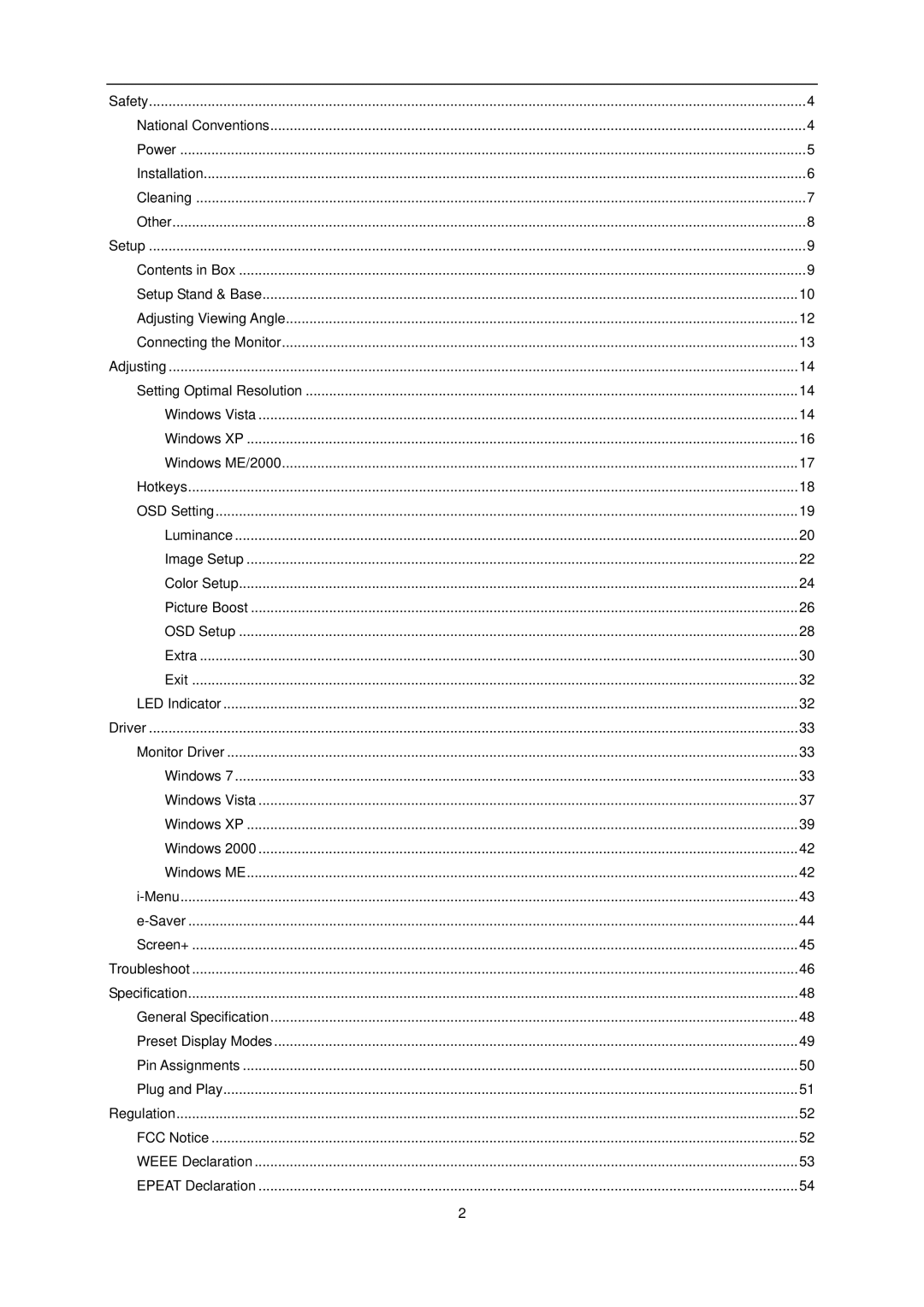 AOC e2351Fh user manual 