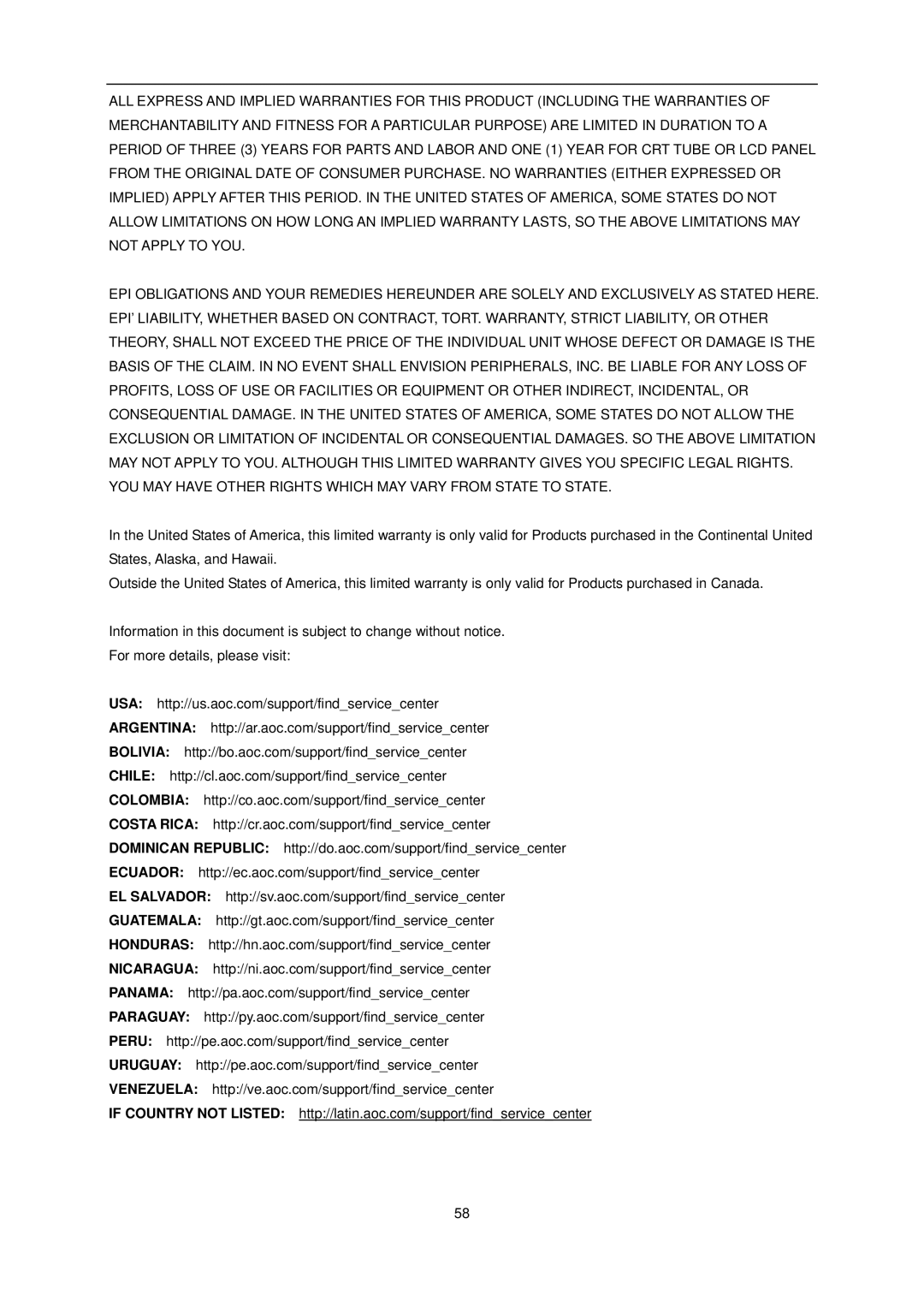 AOC e2351Fh user manual 