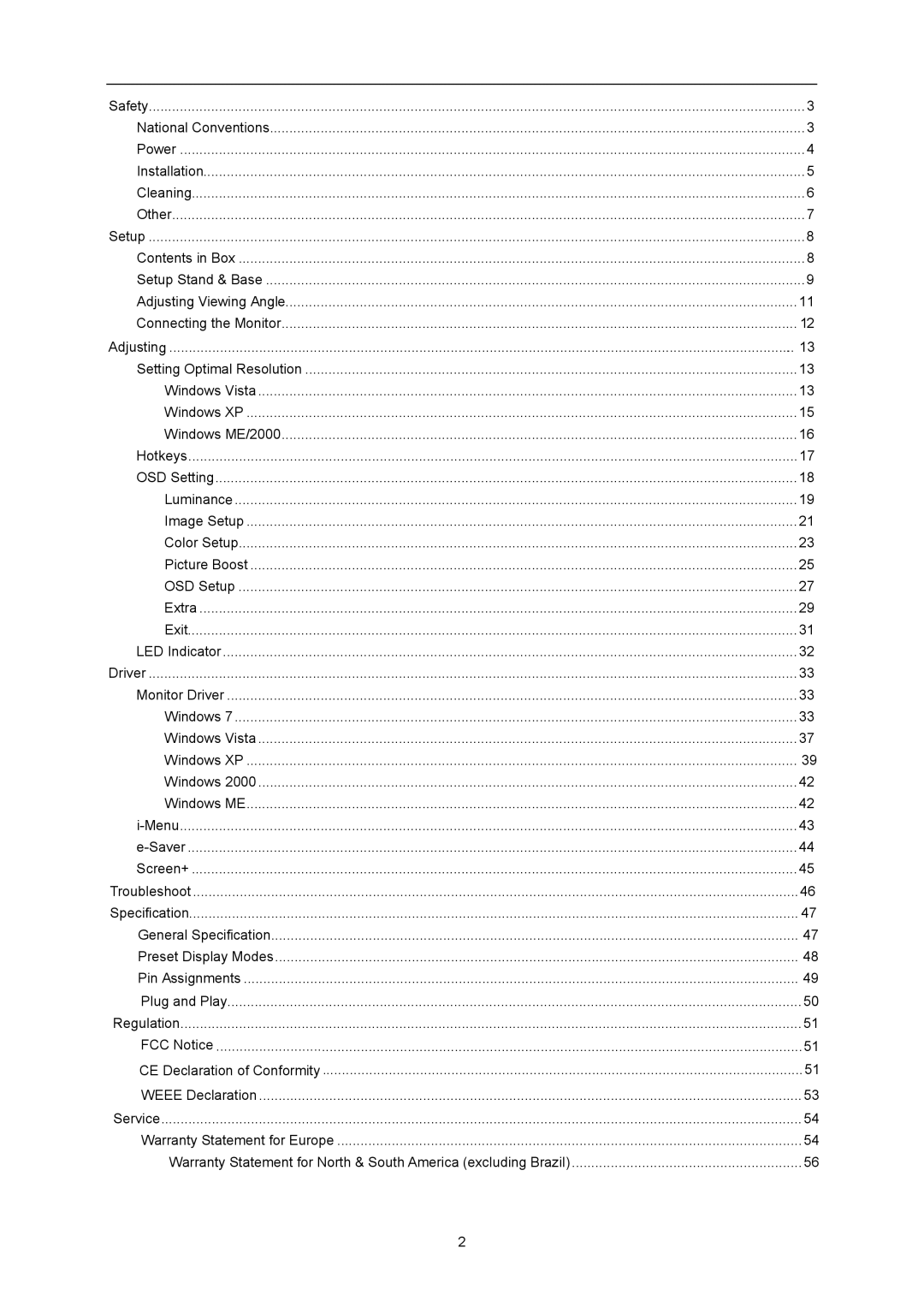 AOC E2357FH user manual 