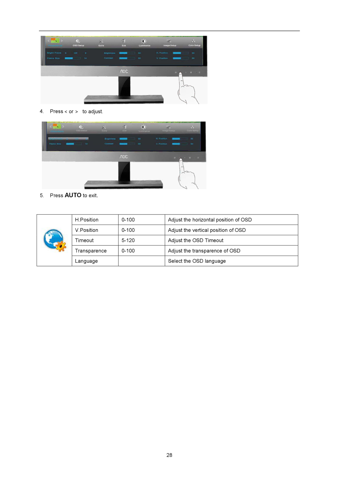 AOC E2357FH user manual 