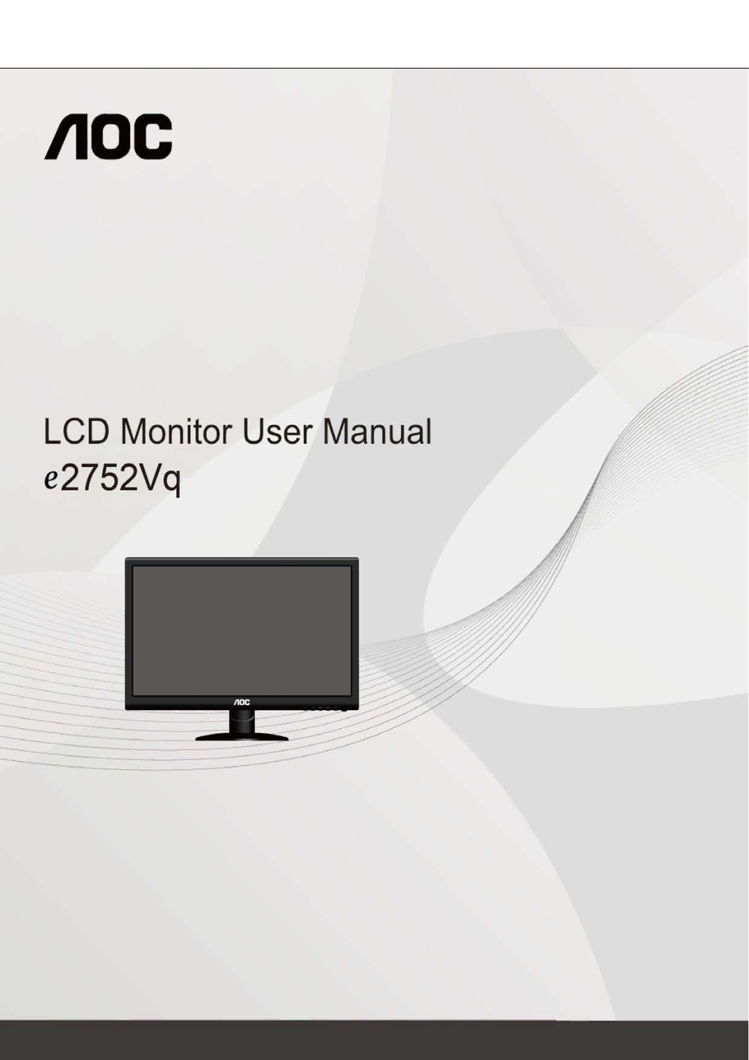 AOC e2752Vq manual 