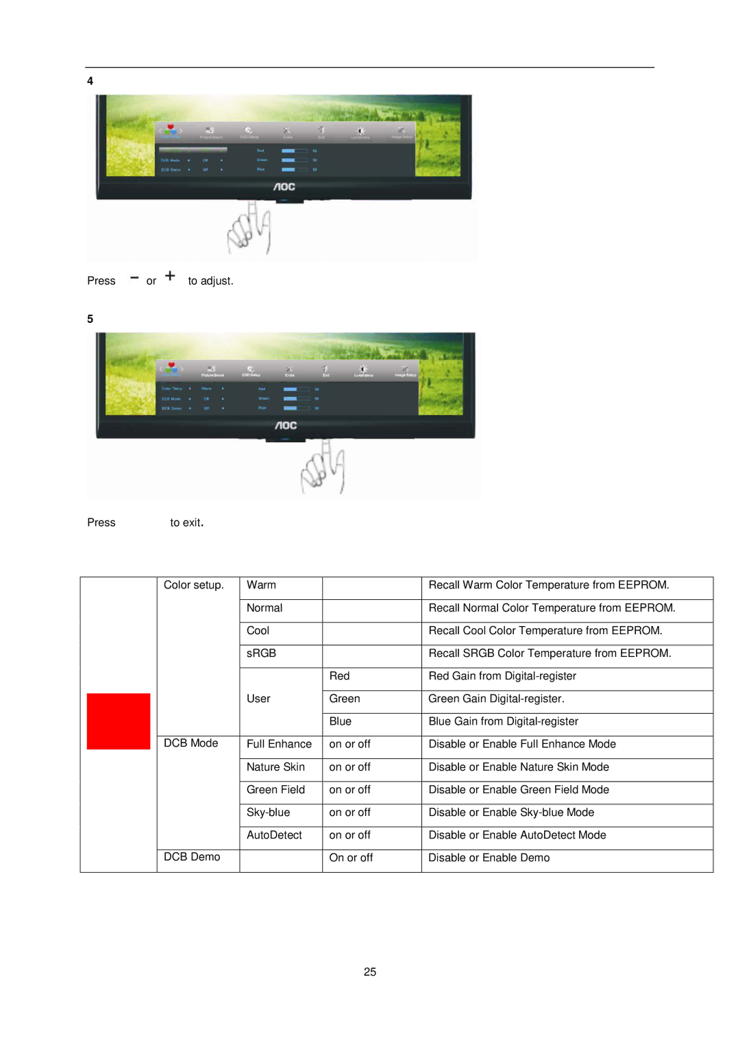 AOC e2752Vq manual 