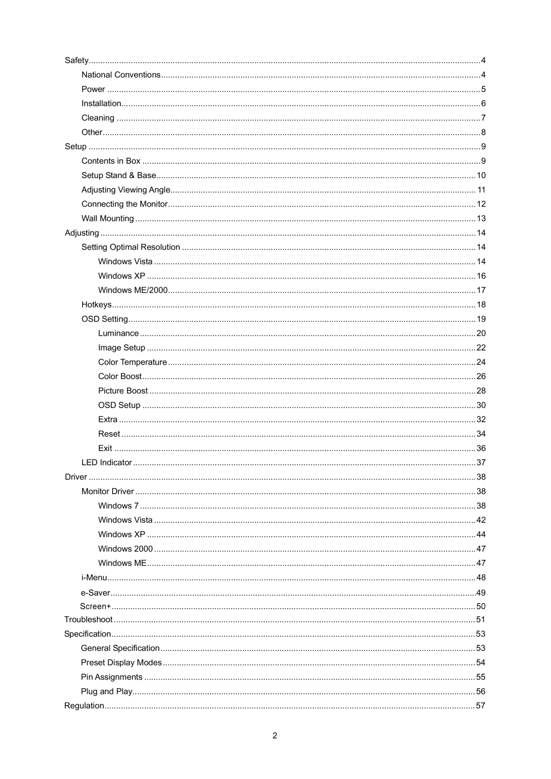 AOC E2795VH user manual 