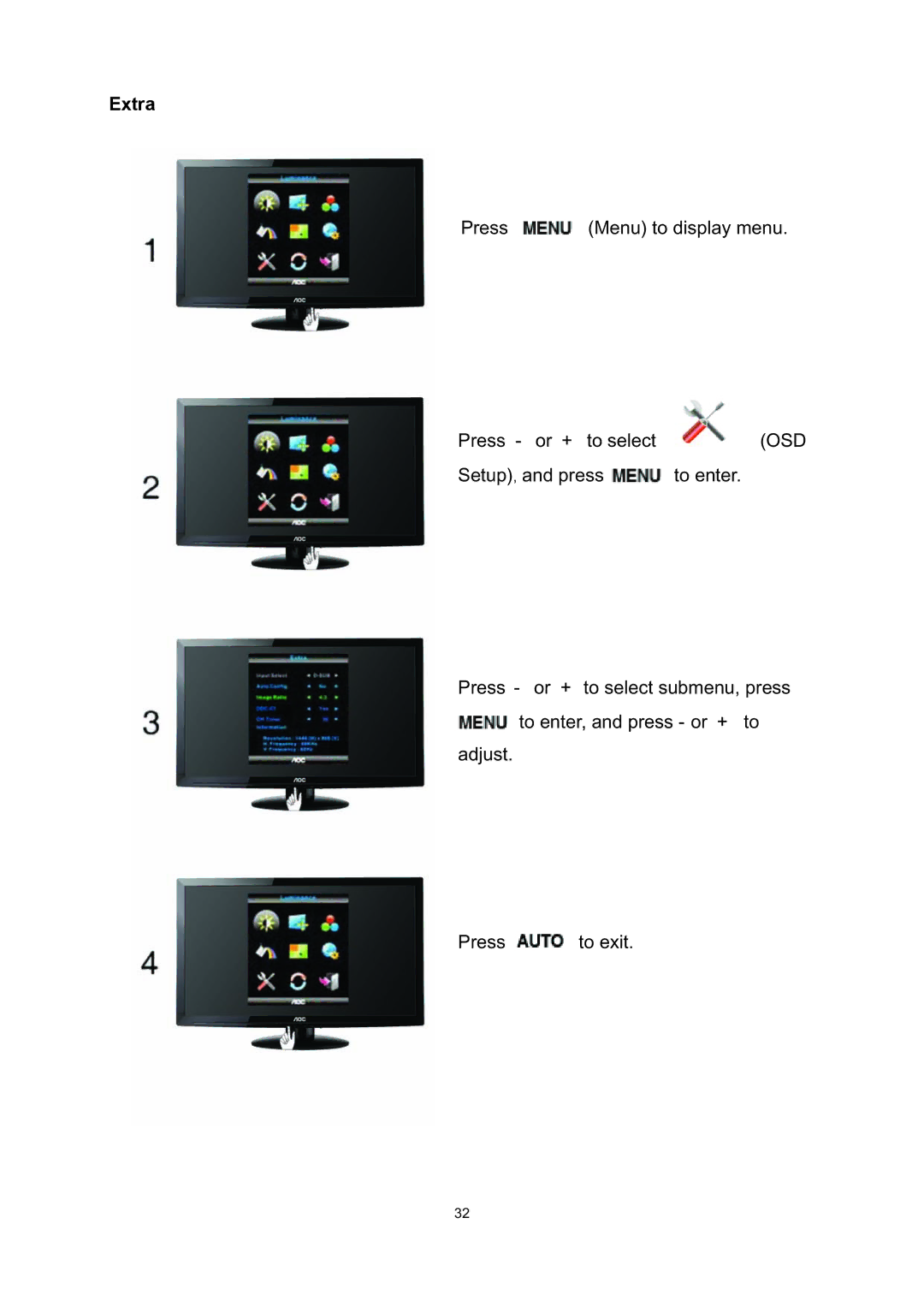 AOC E2795VH user manual Extra 