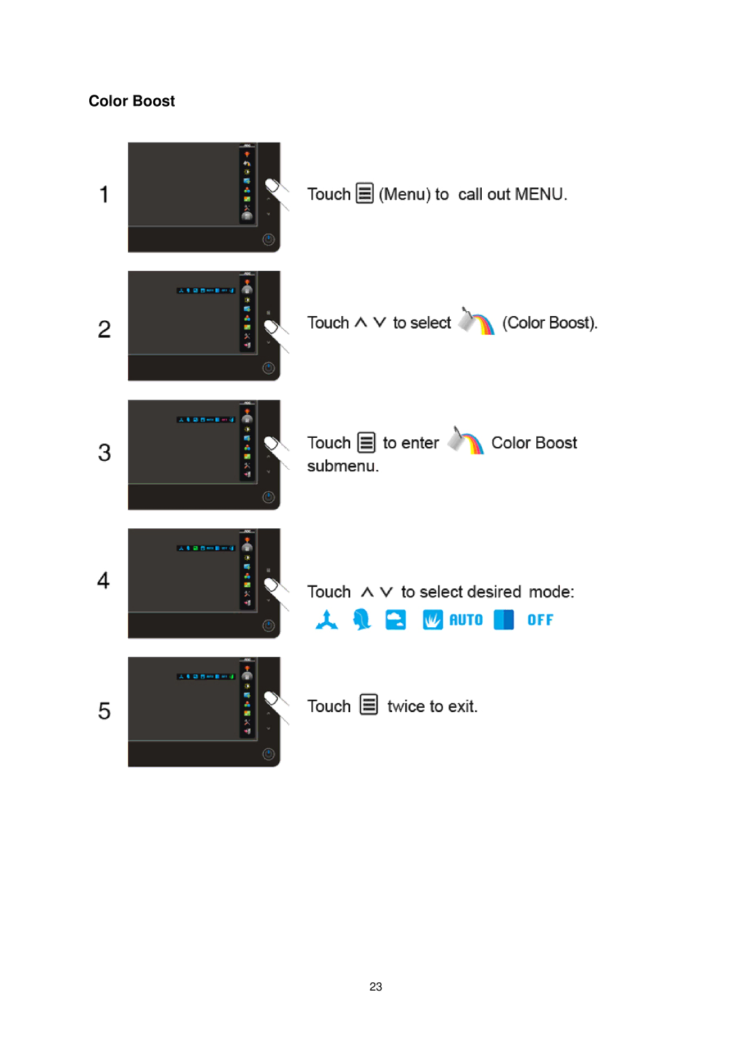 AOC E936SWA manual Color Boost 