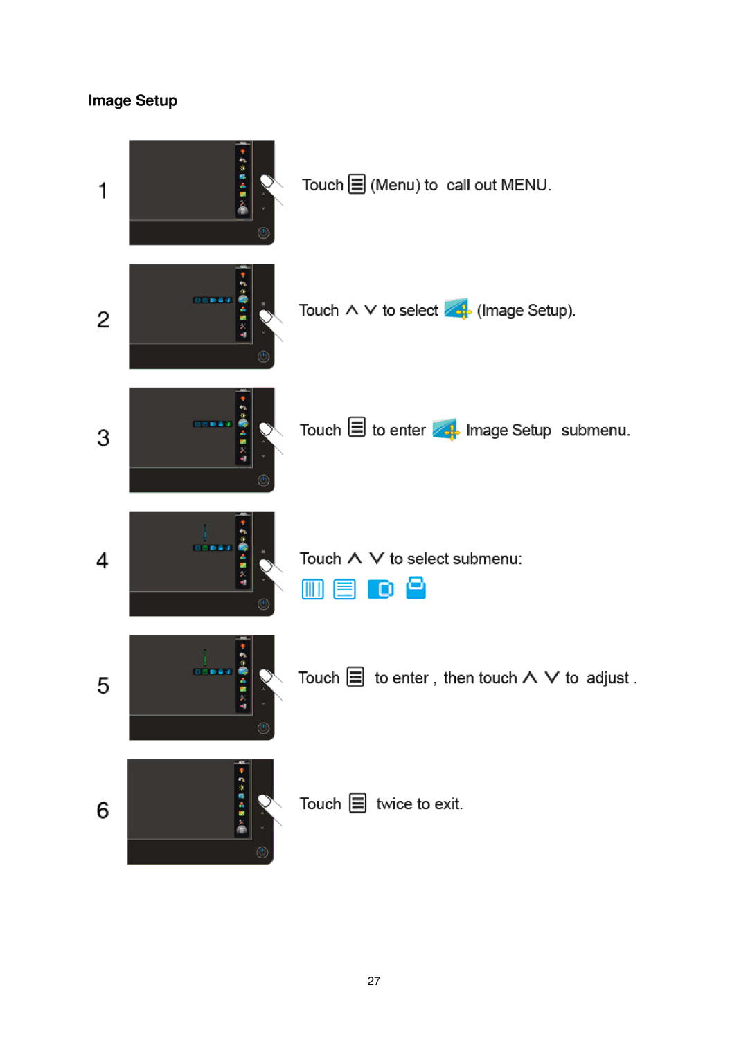 AOC E936SWA manual Image Setup 