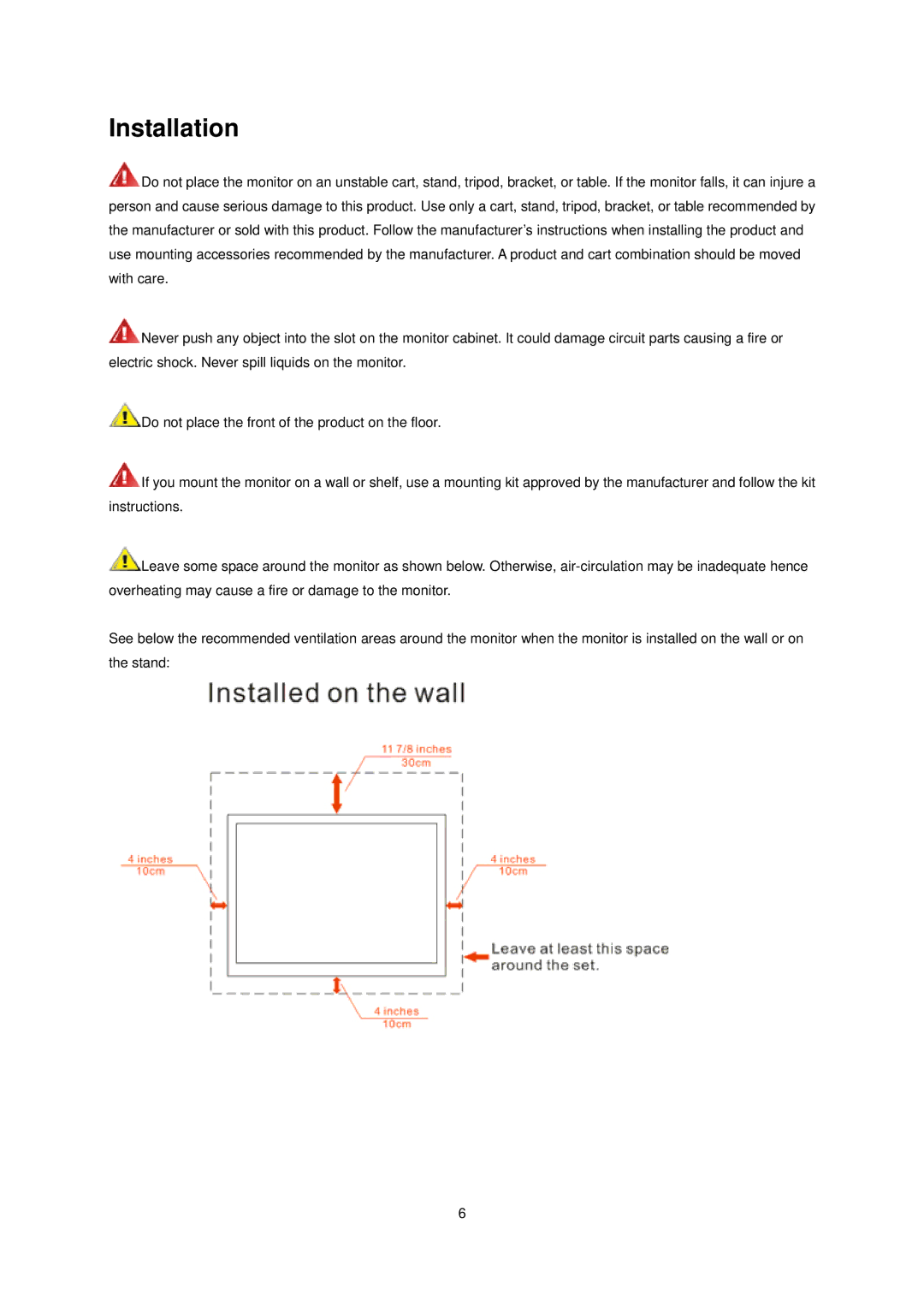 AOC E936SWA manual Installation 