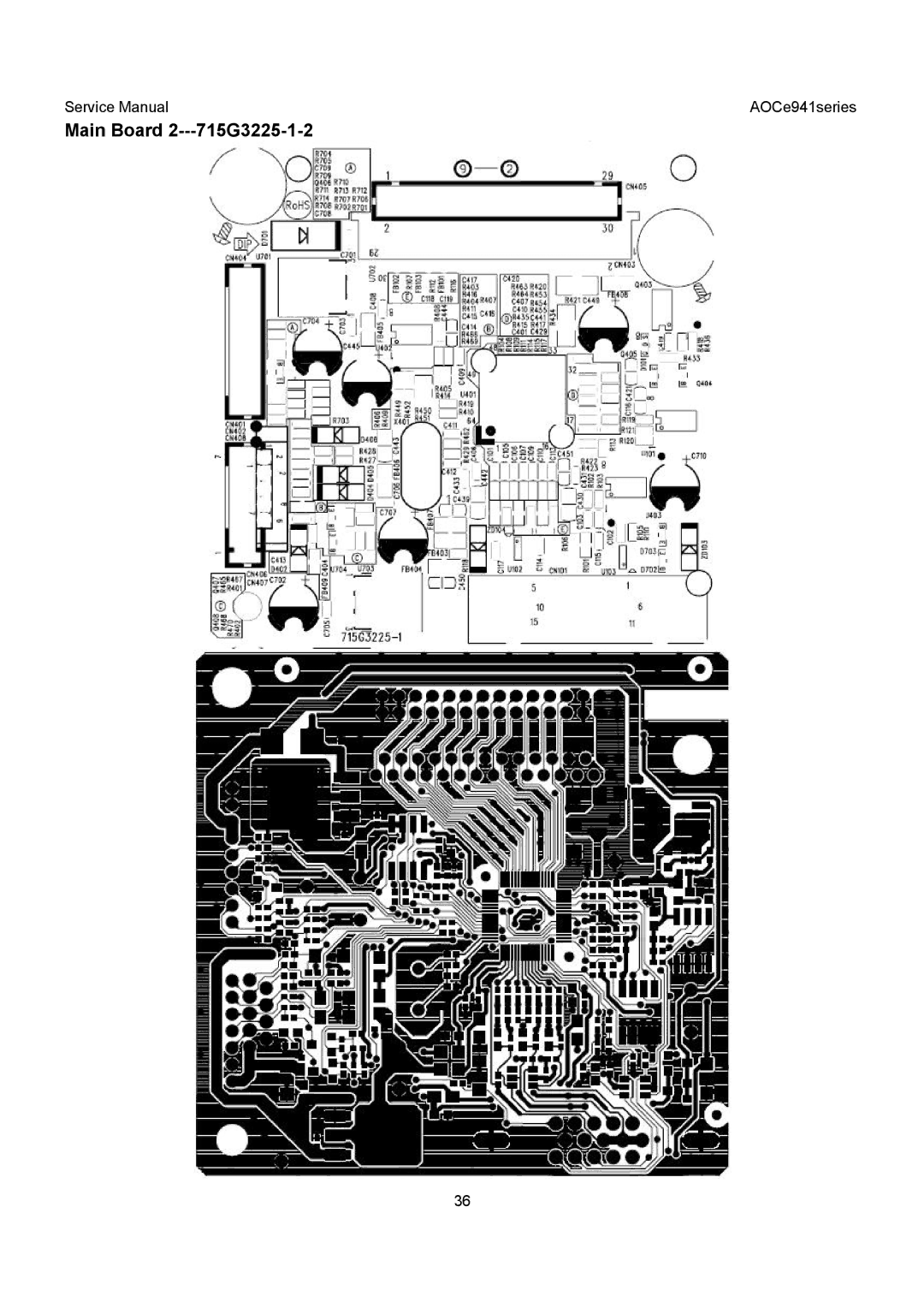 AOC E941VA, E941SA service manual Main Board 2---715G3225-1-2 