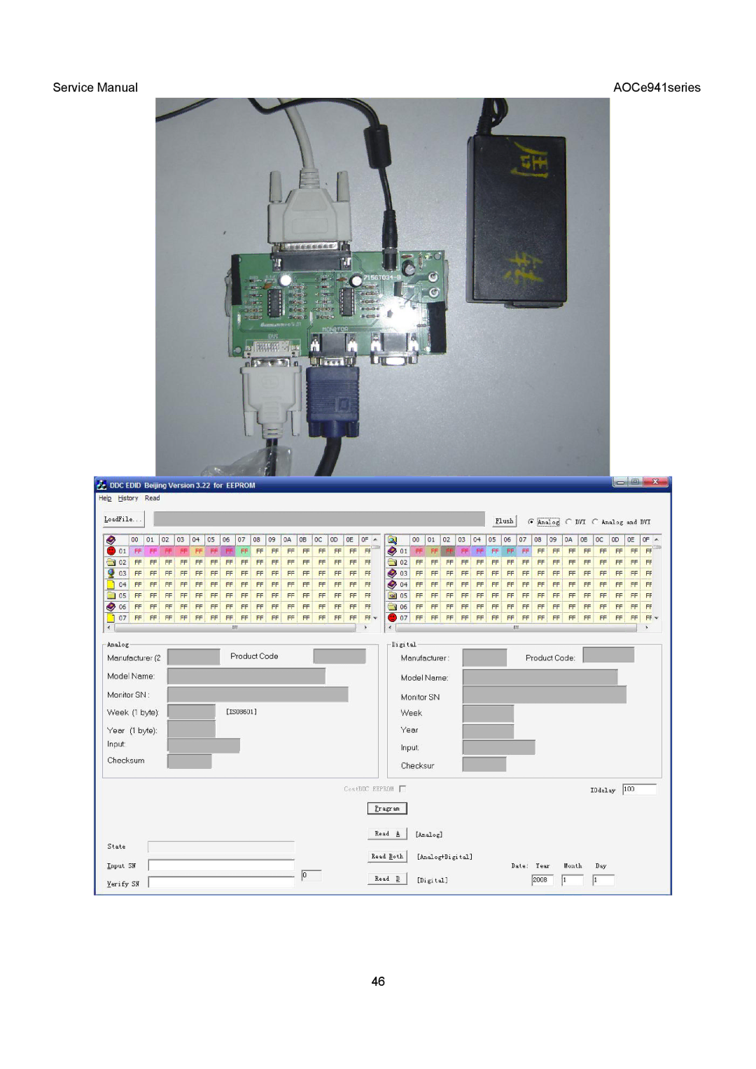 AOC E941SA, E941VA service manual AOCe941series 