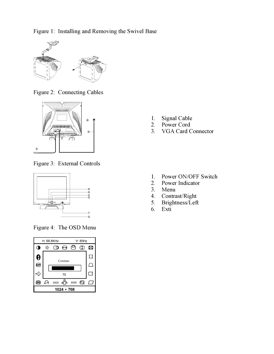 AOC FT700 user manual Installing and Removing the Swivel Base 