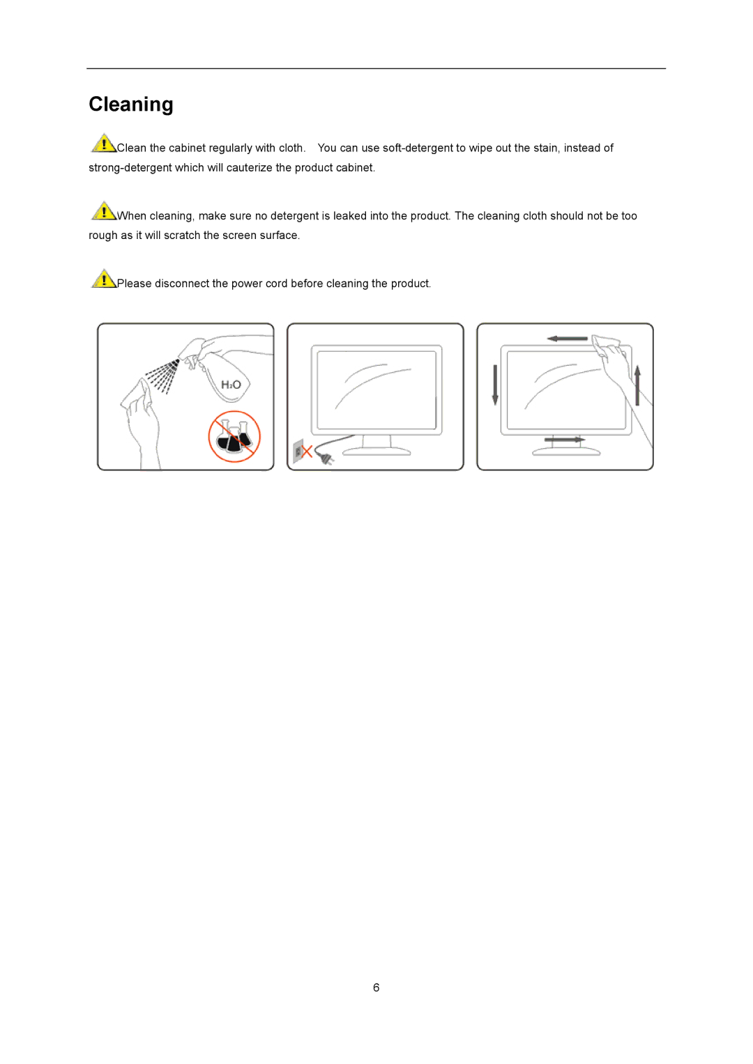 AOC G2460Pqu user manual Cleaning 