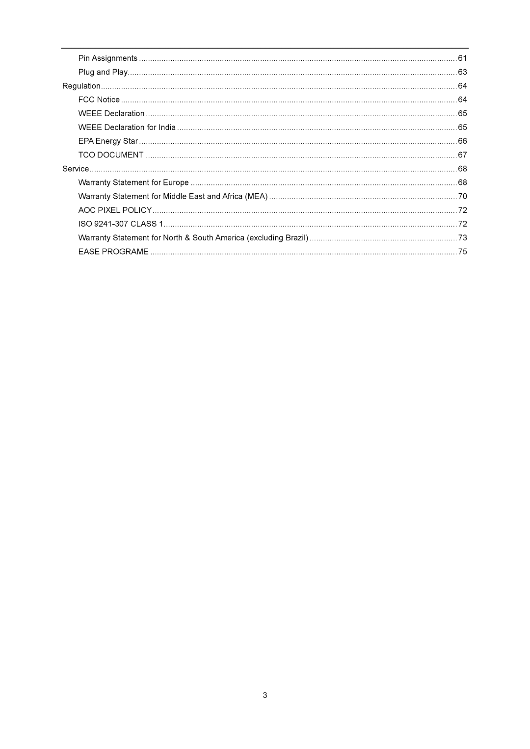 AOC I2276VWM manual TCO Document 