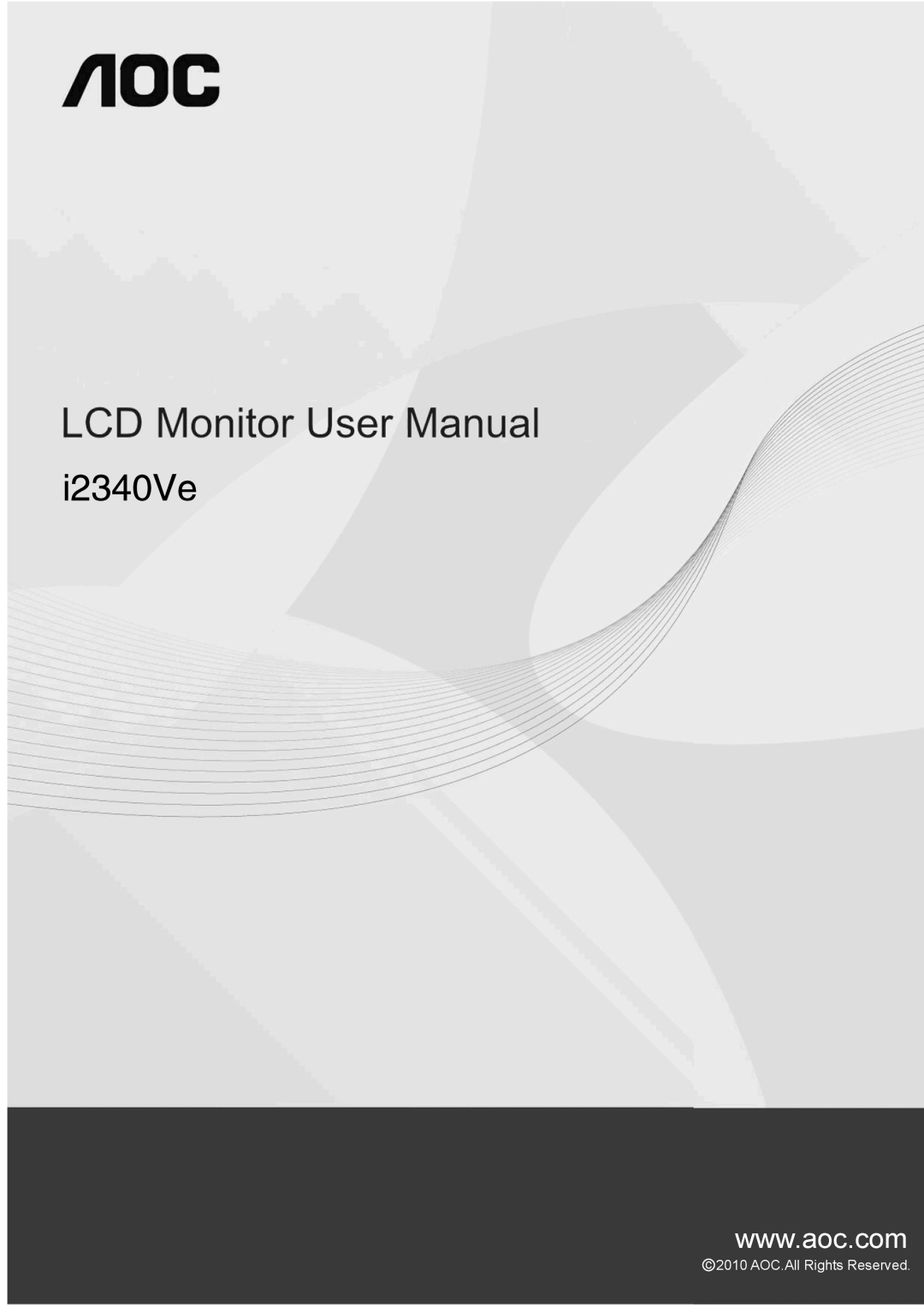 AOC i2340Ve manual c 2010 AOC.All Rights Reserved 