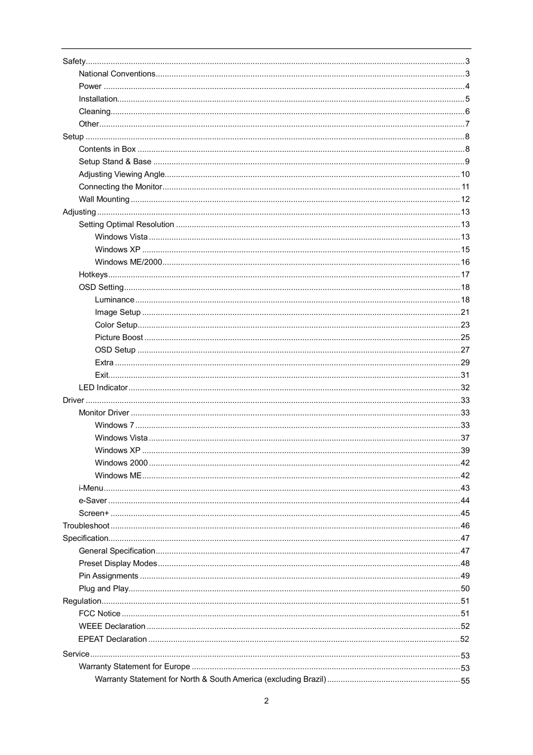 AOC i2352Vh user manual 