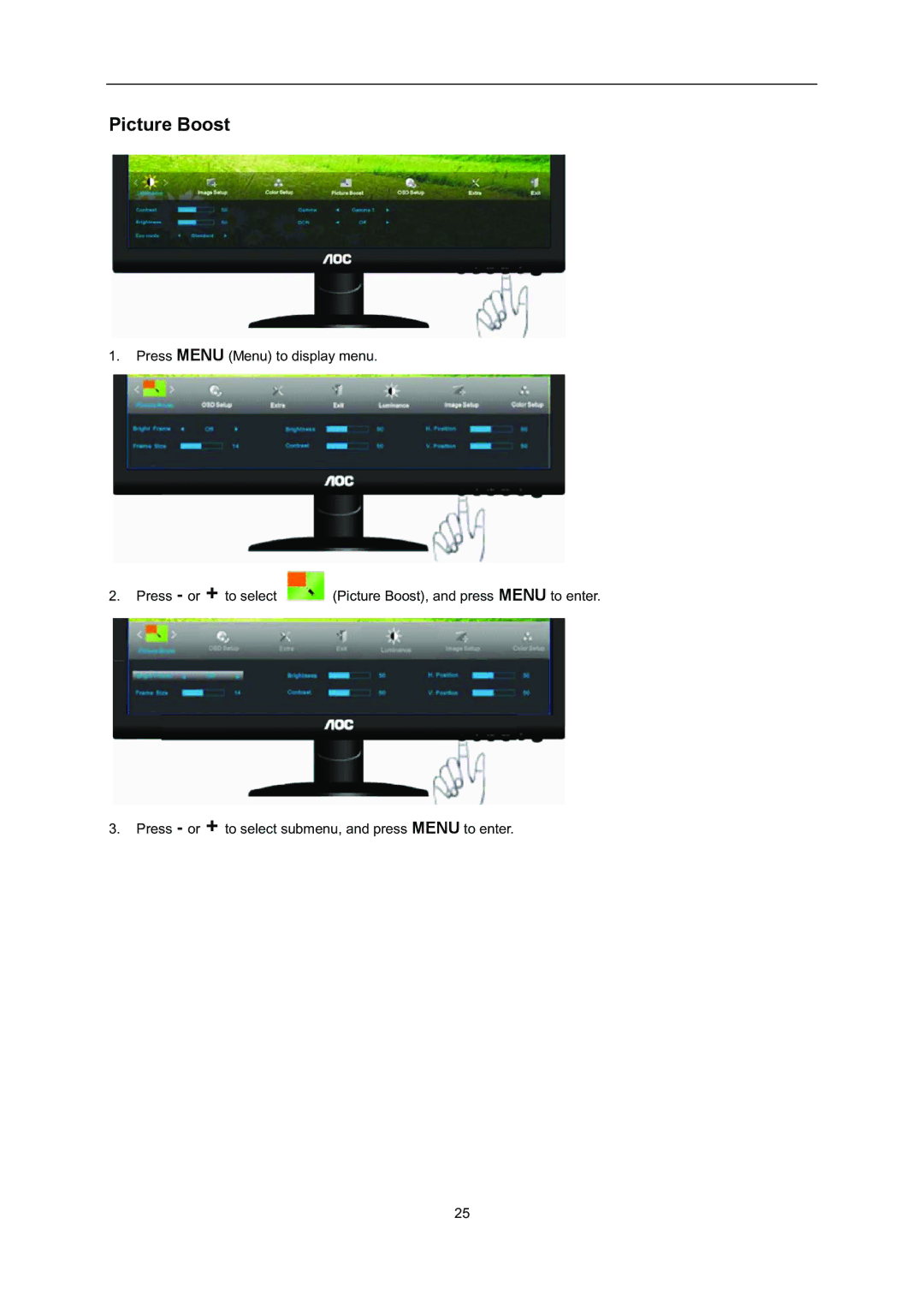 AOC i2352Vh user manual Picture Boost 