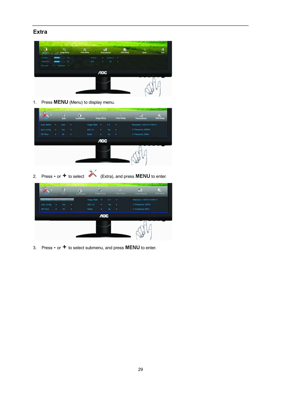 AOC i2352Vh user manual Extra 