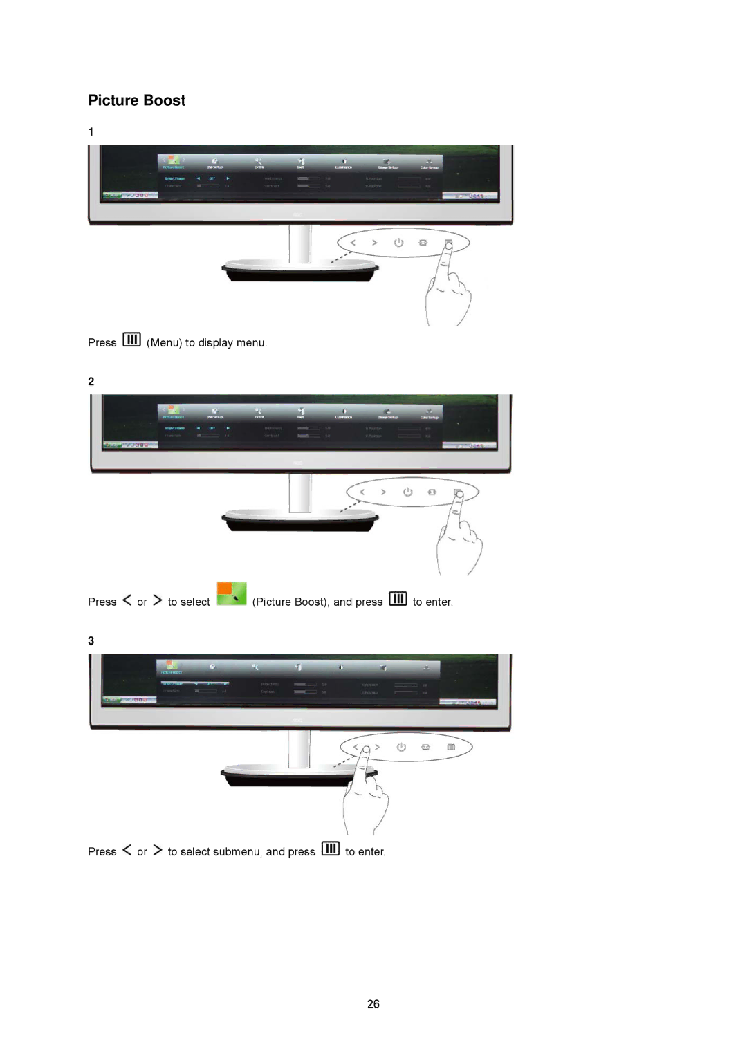 AOC i2353Ph manual Picture Boost 