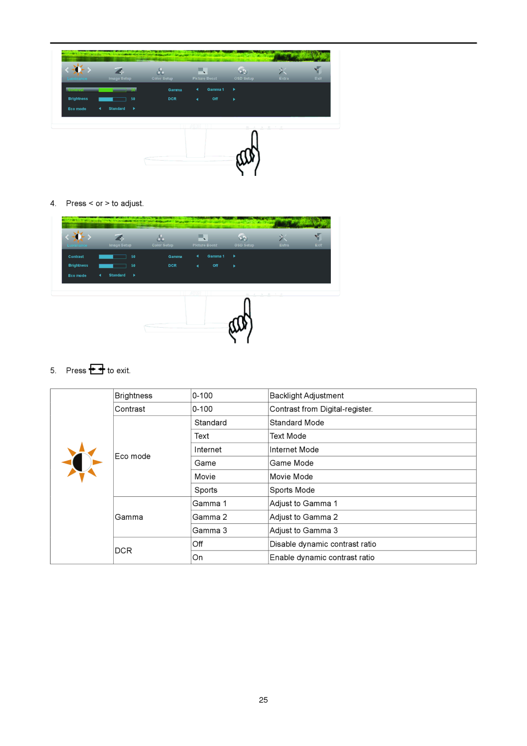 AOC I2778VHE6 user manual Dcr 