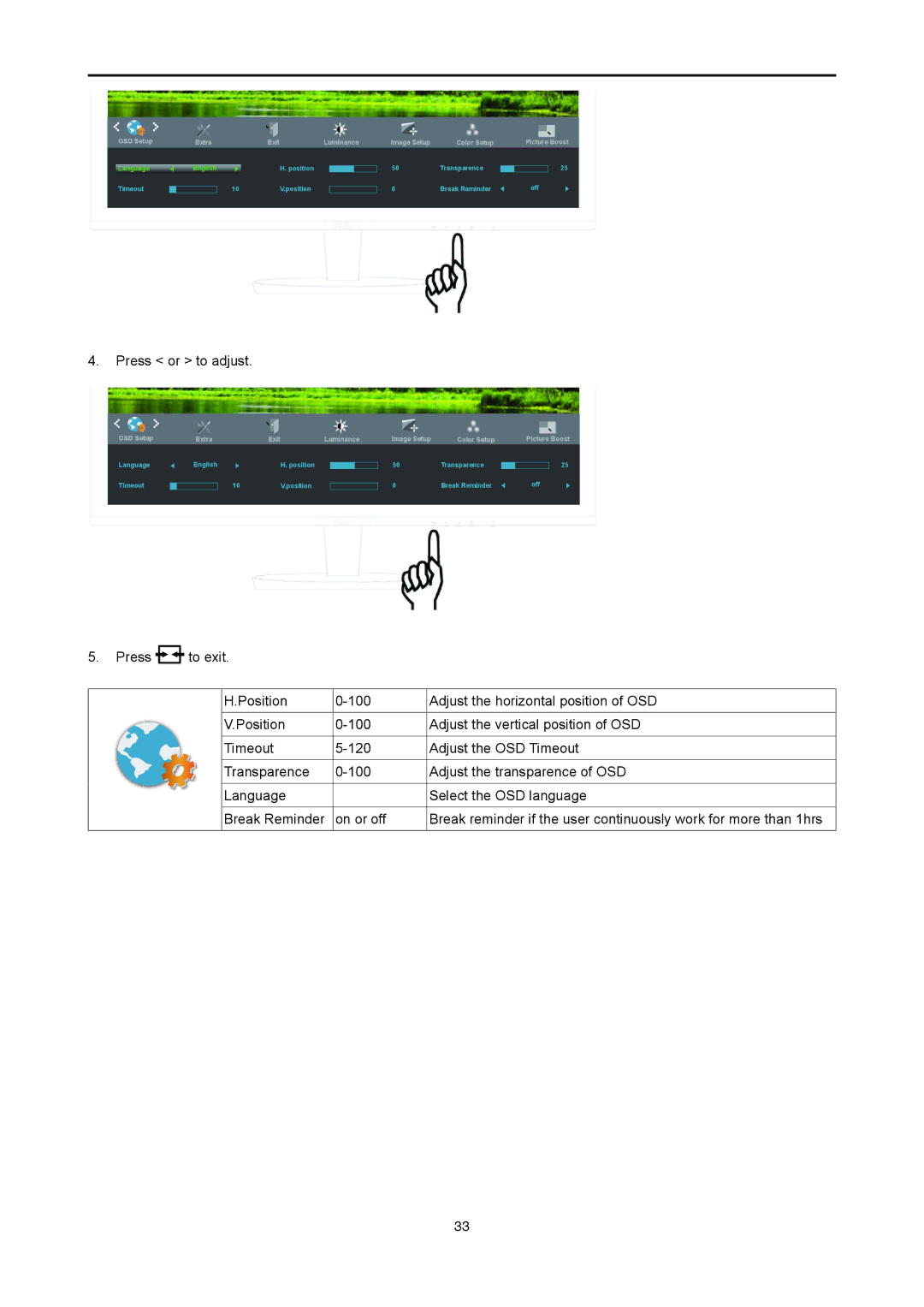 AOC I2778VHE6 user manual Language 