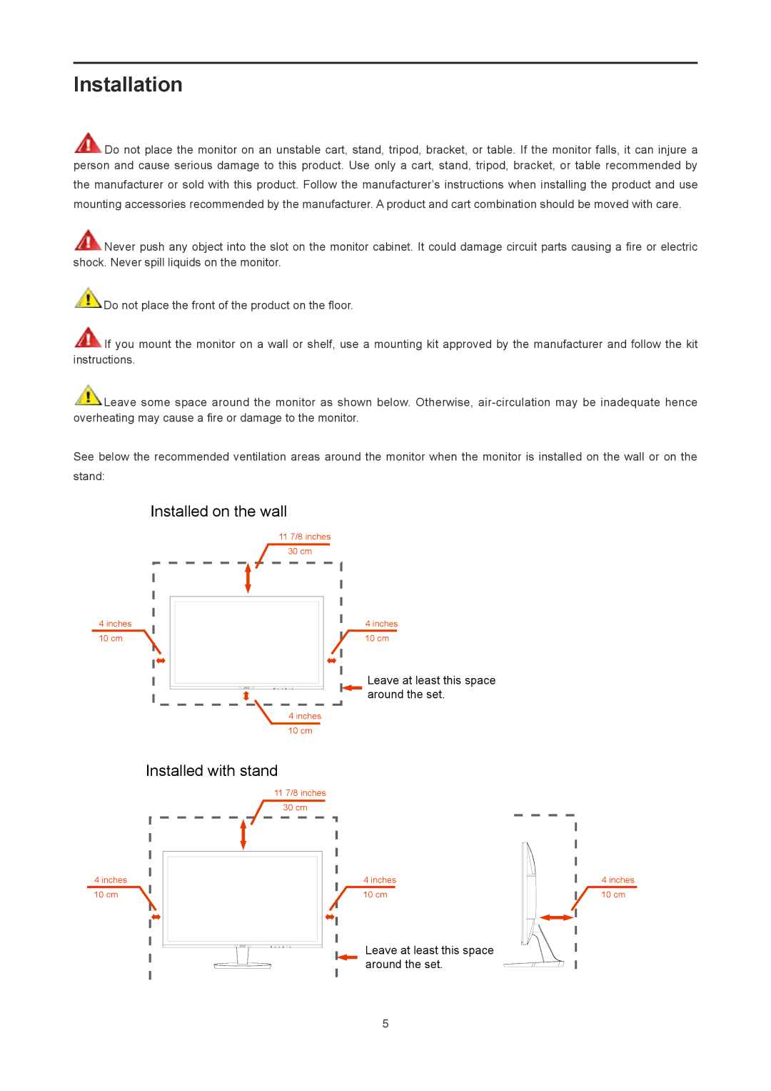 AOC I2778VHE6 user manual Installation 