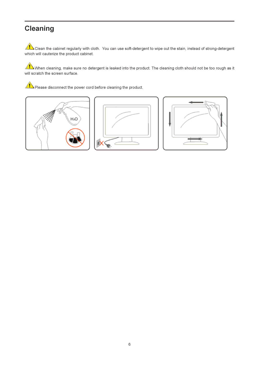 AOC I2778VHE6 user manual Cleaning 