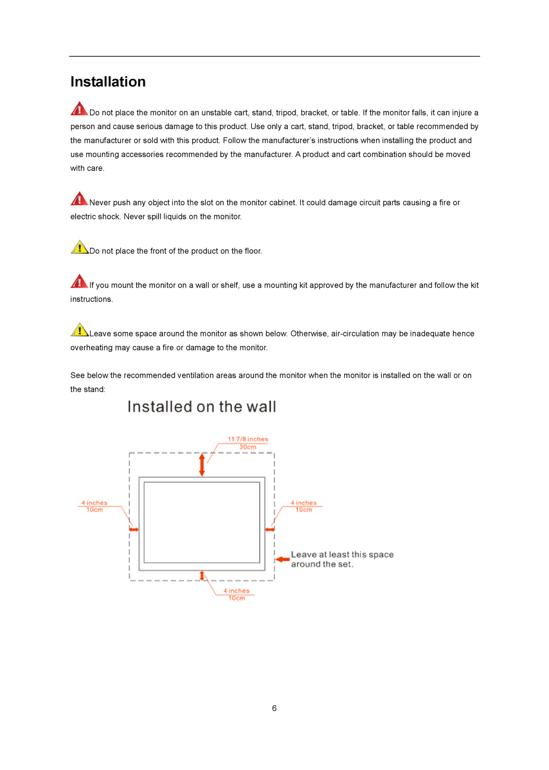 AOC iF23 user manual Installation 